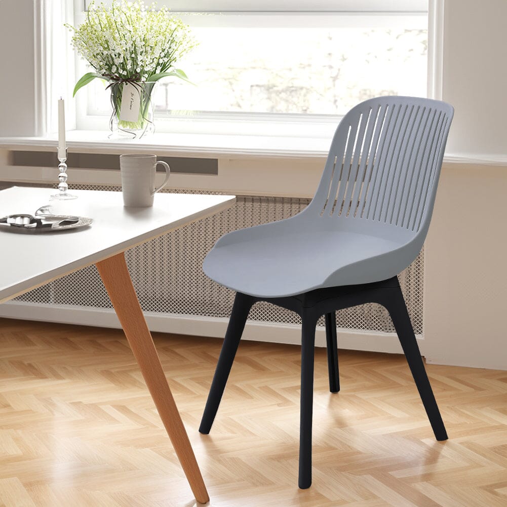 Classic White Plastic Chair, Set of Four, Durable and Lightweight Living and Home 