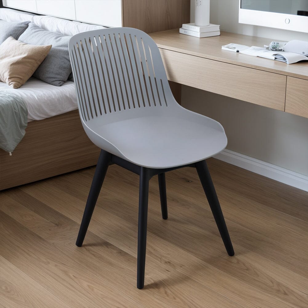 Classic White Plastic Chair, Set of Four, Durable and Lightweight Living and Home 