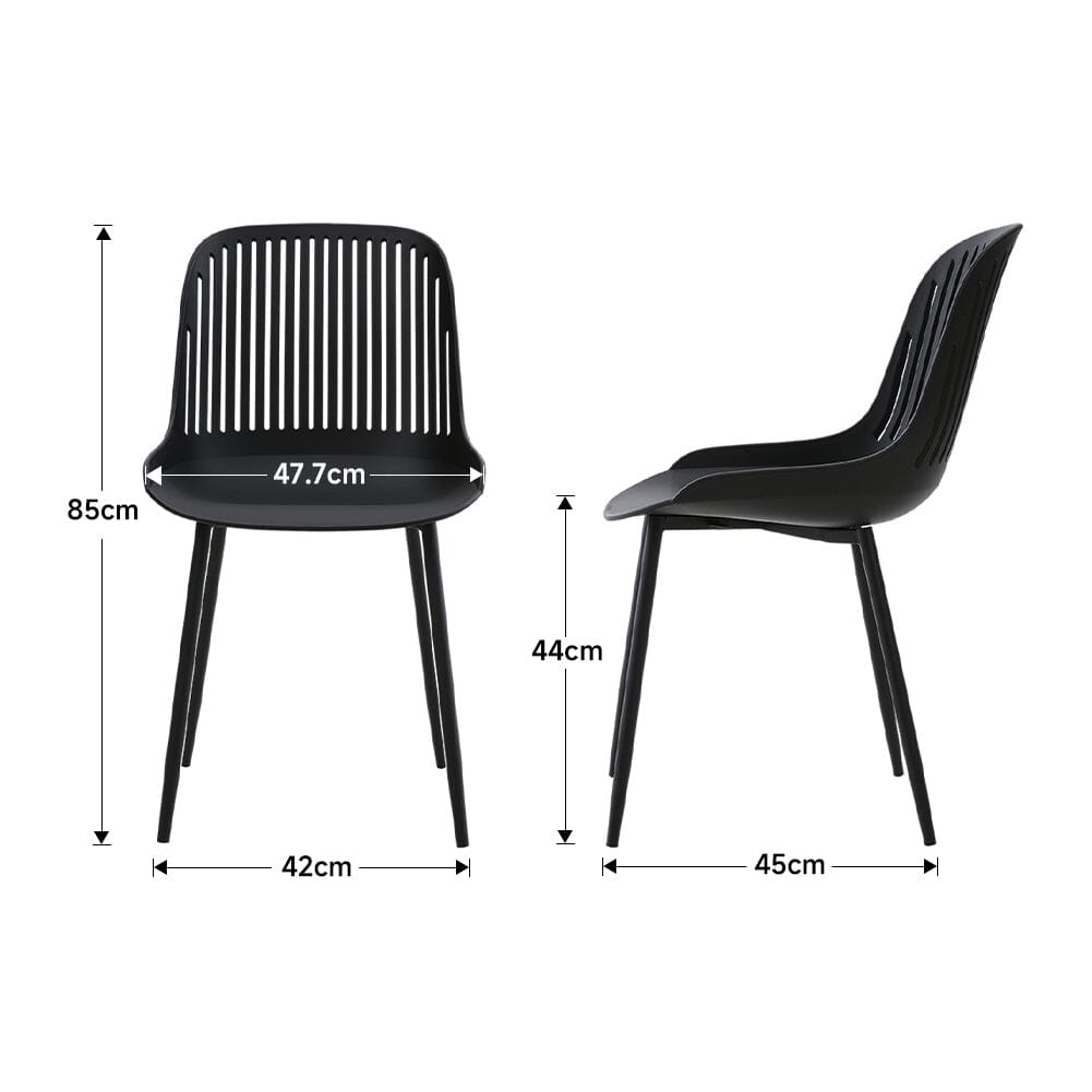Classic White Plastic Chair, Set of Four, Durable and Lightweight Living and Home 
