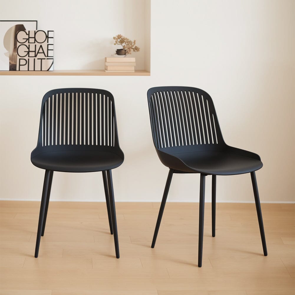 Classic White Plastic Chair, Set of Four, Durable and Lightweight Living and Home 
