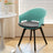 Versatile Gray Swivel Plastic Chairs, Set of Four, Durable and Lightweight Living and Home Blue 