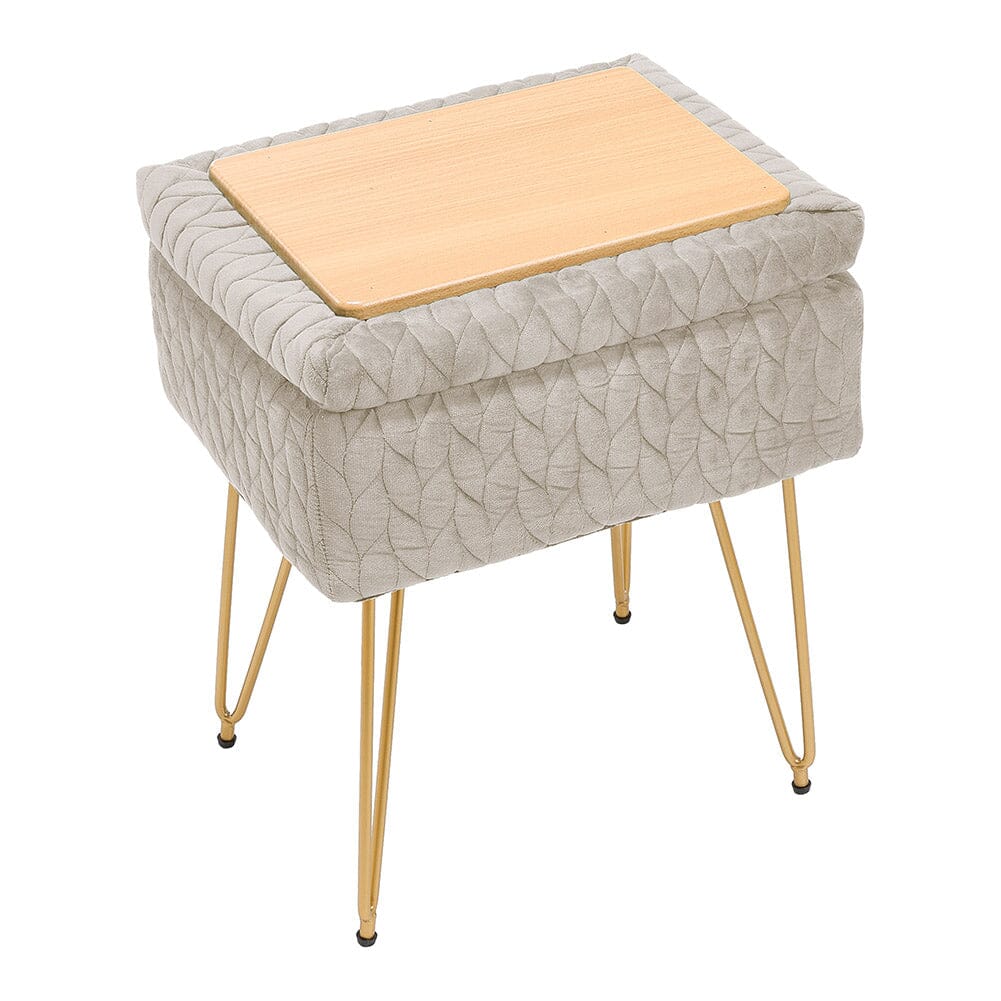 Multi-Purpose Ottoman Stool with Full Cover Lid Living and Home 