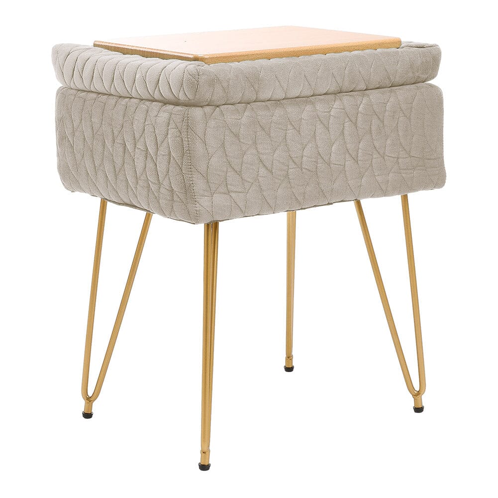 Multi-Purpose Ottoman Stool with Full Cover Lid Living and Home 