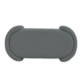 Modern White Upholstered Accent Bench with Stainless Steel Legs Benches Living and Home 