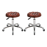 Adjustable Brown Work Stools with Soft Padding, Set of Two Living and Home 