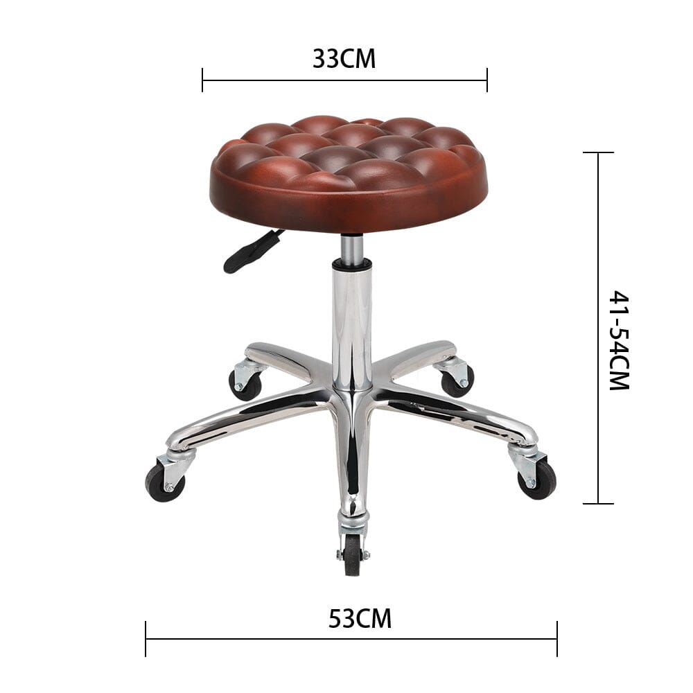 Adjustable Brown Work Stools with Soft Padding, Set of Two Living and Home 