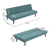172cm Green Sofa Bed Contemporary Convertible Upholstered Sofa Beds Living and Home 