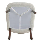 Modern White Lamb Wool Armchair with Ottoman Set Lounge Chair with Footstool Lounge Chairs Living and Home 