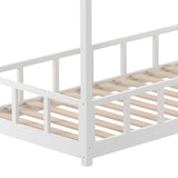 House Bed Frame Wood Toddler Bed with Safety Guard Fence Bed Frames Living and Home 