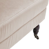 Contemporary Velvet upholstered Armchair with Casters Armchair Living and Home 