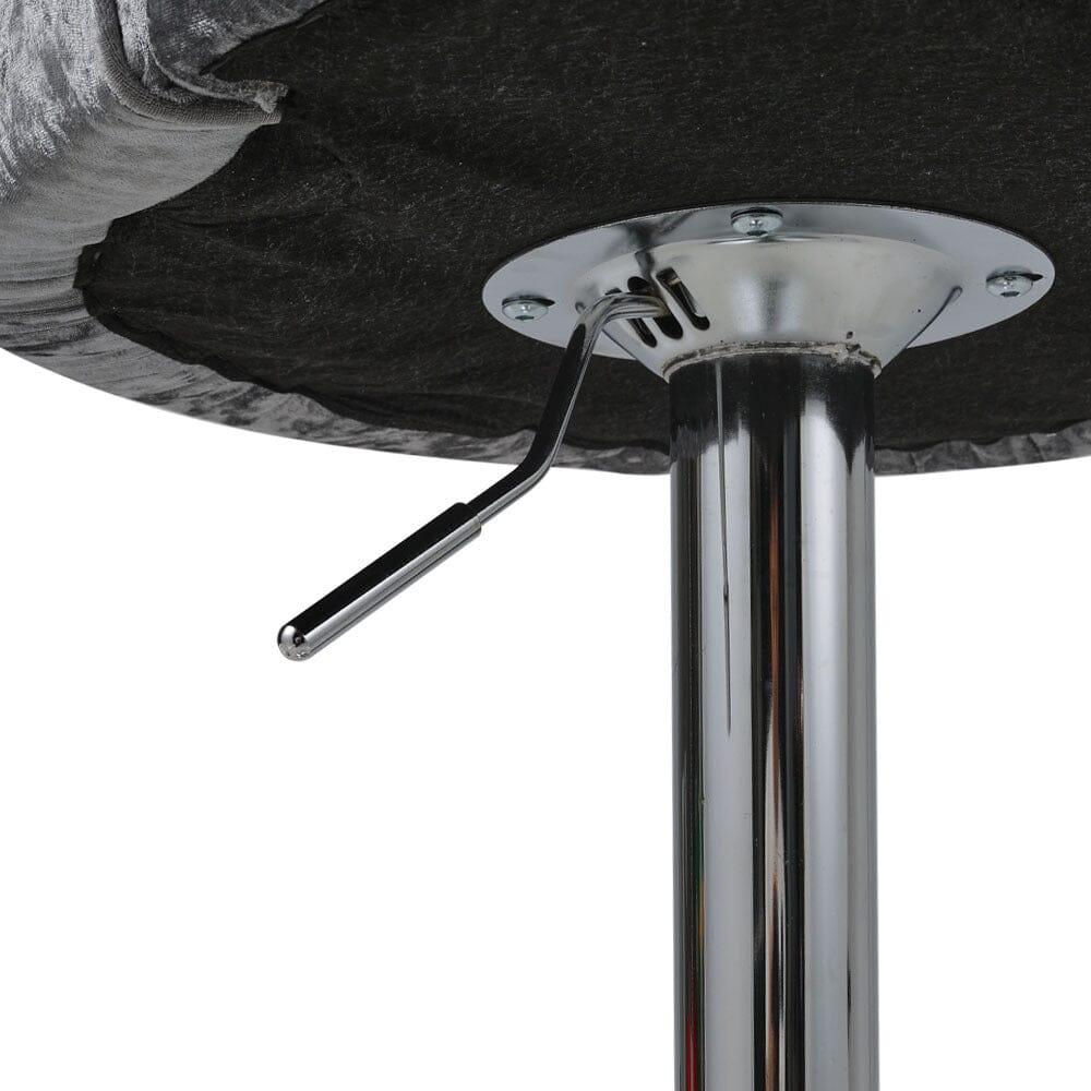 2 Pcs Velvet Upholstered Adjustable Bar Stool with Button Seat Back Living and Home 