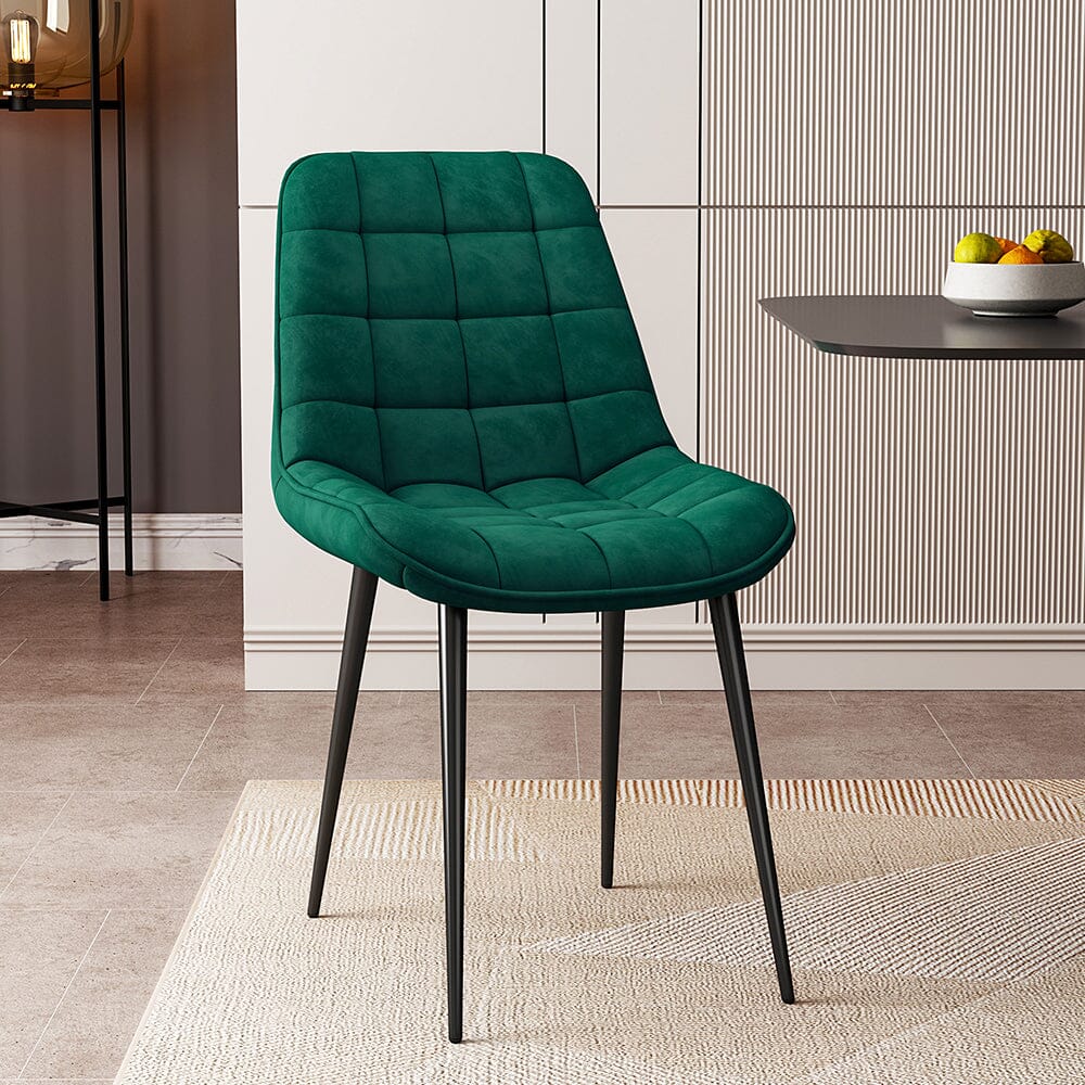 Green Upholstered Dining Chair Modern Comfort Seating Living and Home 