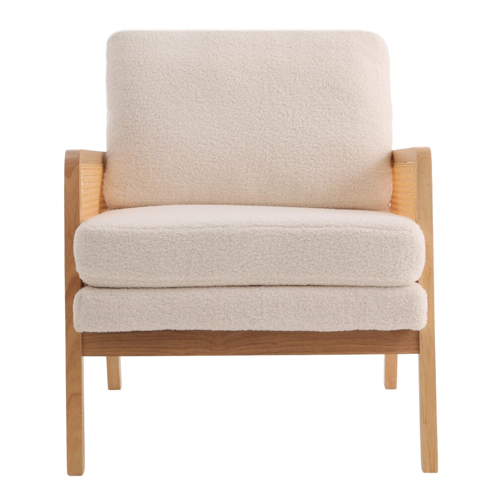 Scandi-Boho Rattan & Wood Accent Chair Collection – Multi-Colour Options Living and Home 