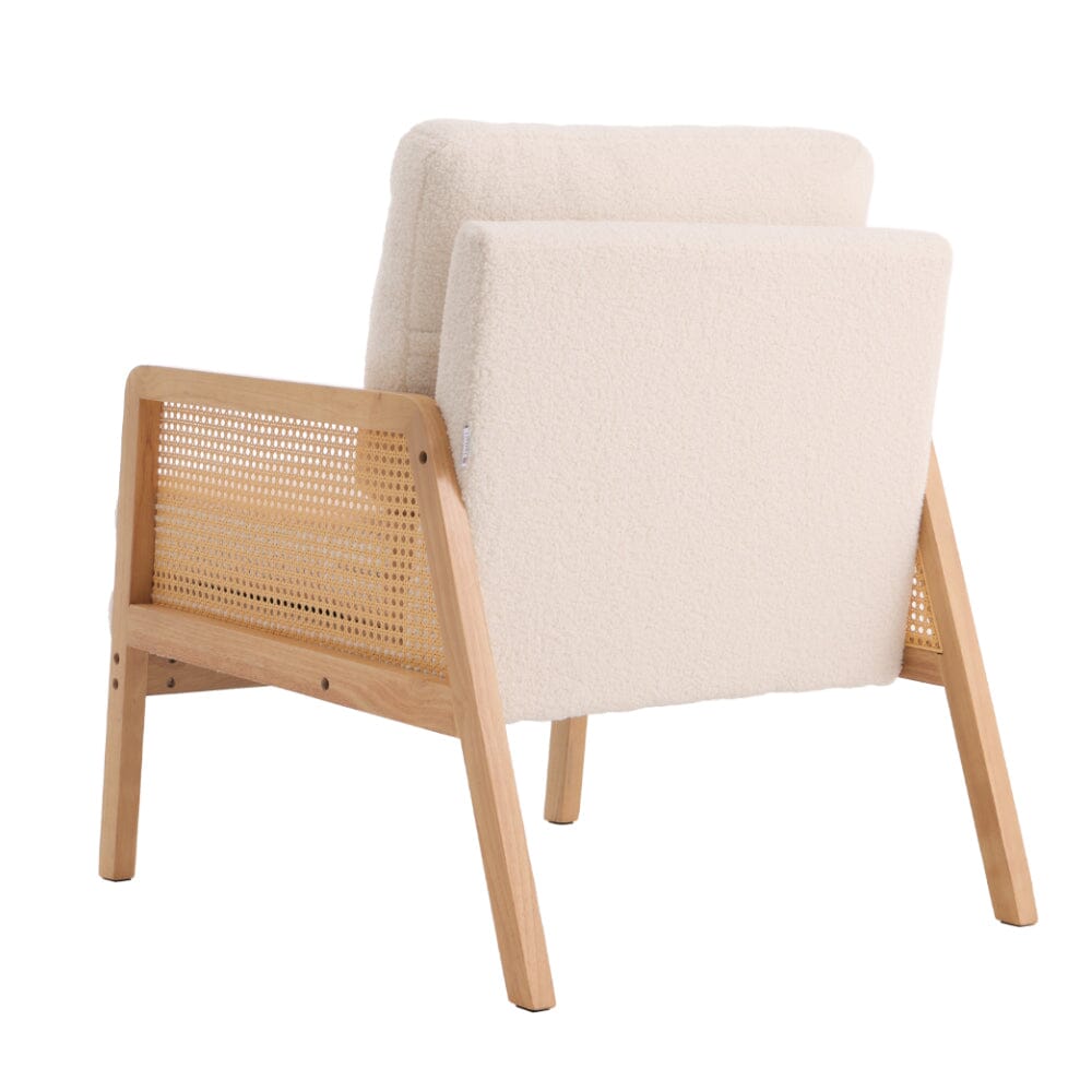 Scandi-Boho Rattan & Wood Accent Chair Collection – Multi-Colour Options Living and Home 