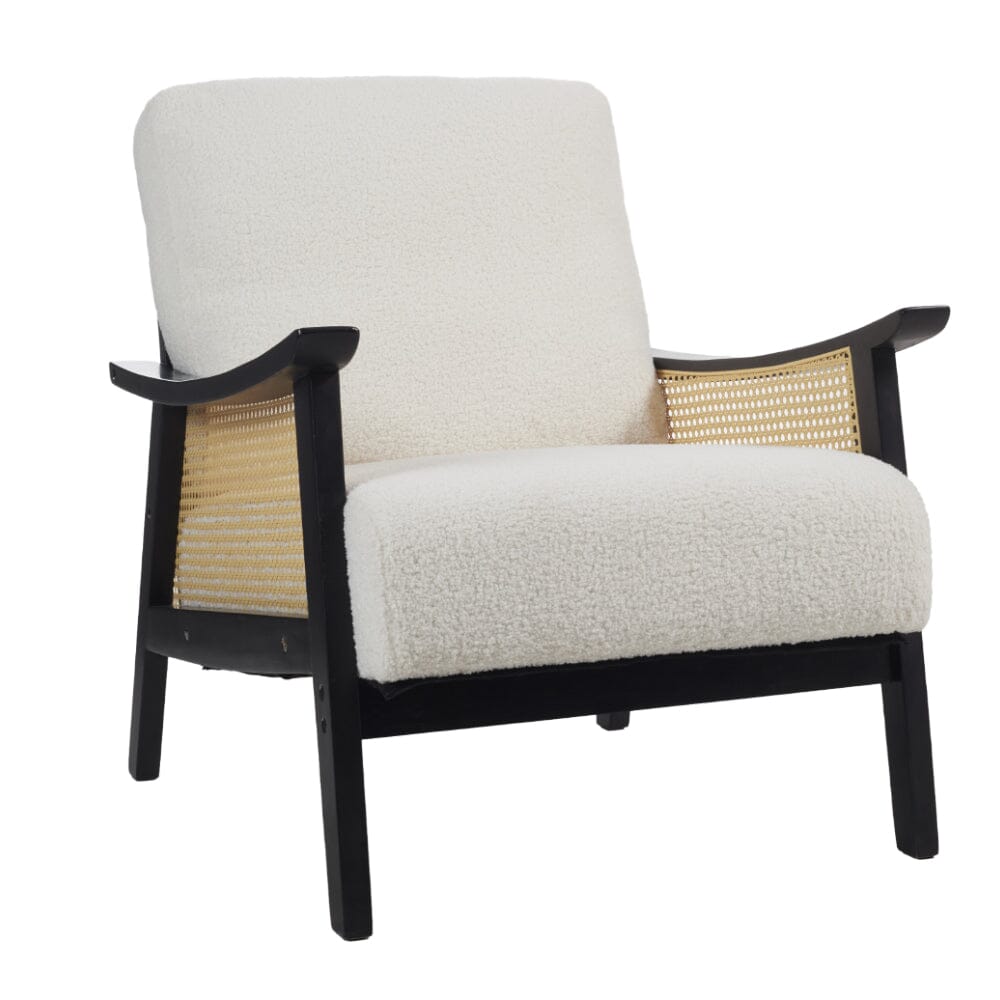 Scandi-Boho Rattan & Wood Accent Chair Collection – Multi-Colour Options Living and Home 