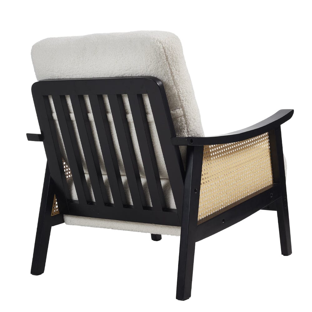 Scandi-Boho Rattan & Wood Accent Chair Collection – Multi-Colour Options Living and Home 
