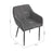 Upholstered Chair with Armrests and Metal Legs Living and Home Grey 