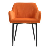 Upholstered Chair with Armrests and Metal Legs Living and Home 