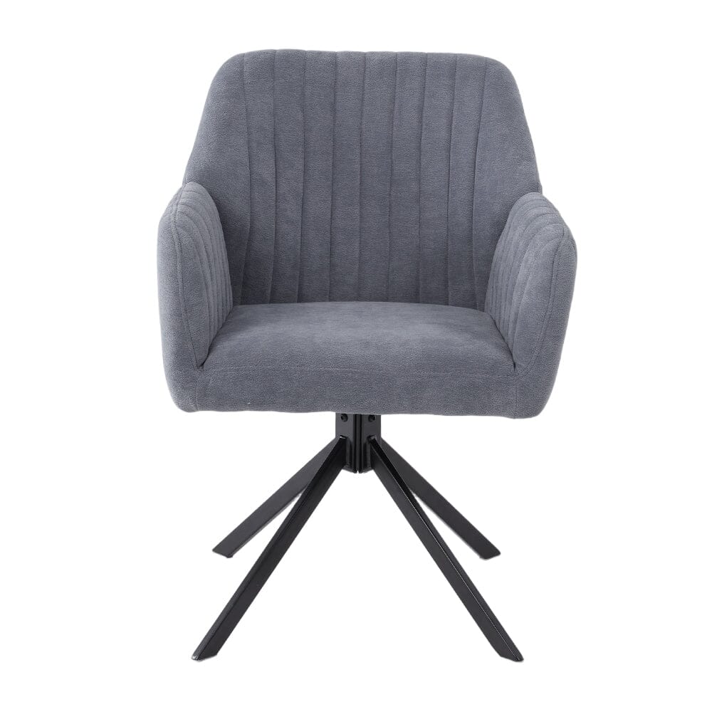 Modern Swivel Accent Chair Collection – Grey Teddy Fleece Living and Home 