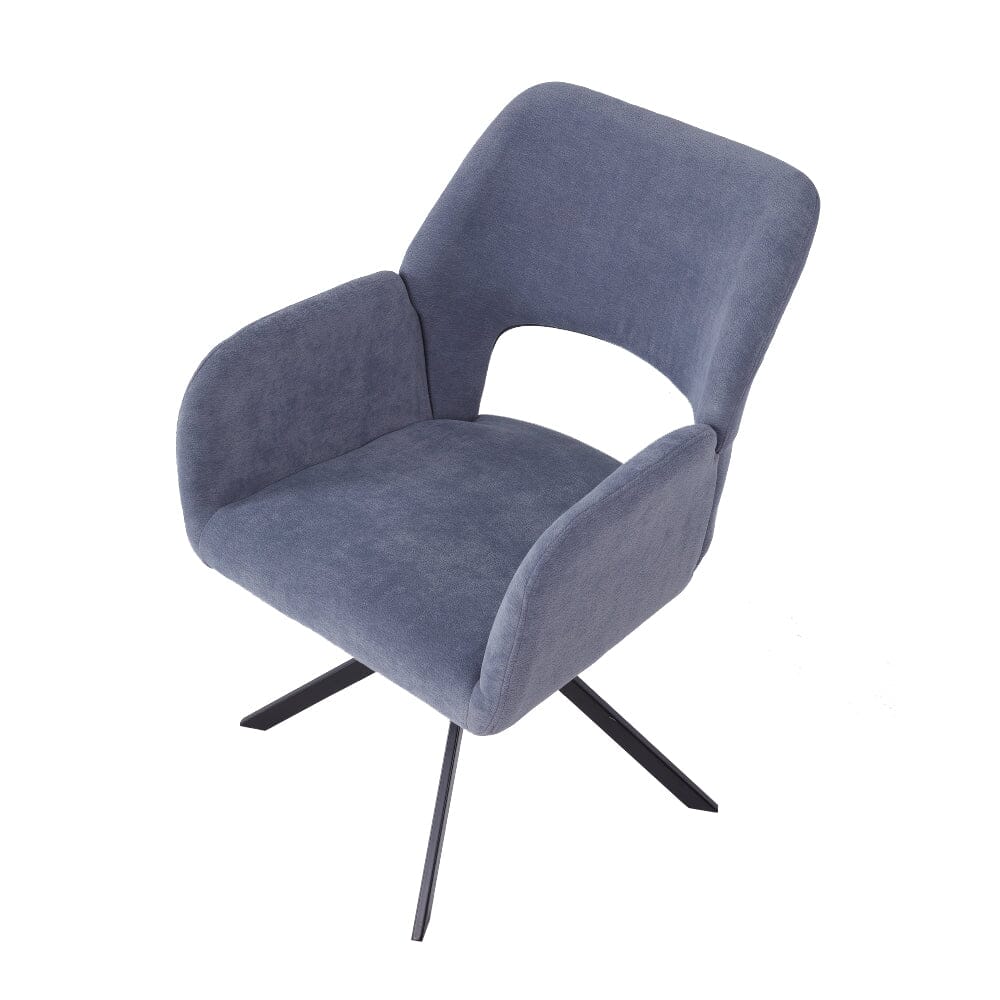 Modern Swivel Accent Chair Collection – Grey Teddy Fleece Living and Home Model 02 