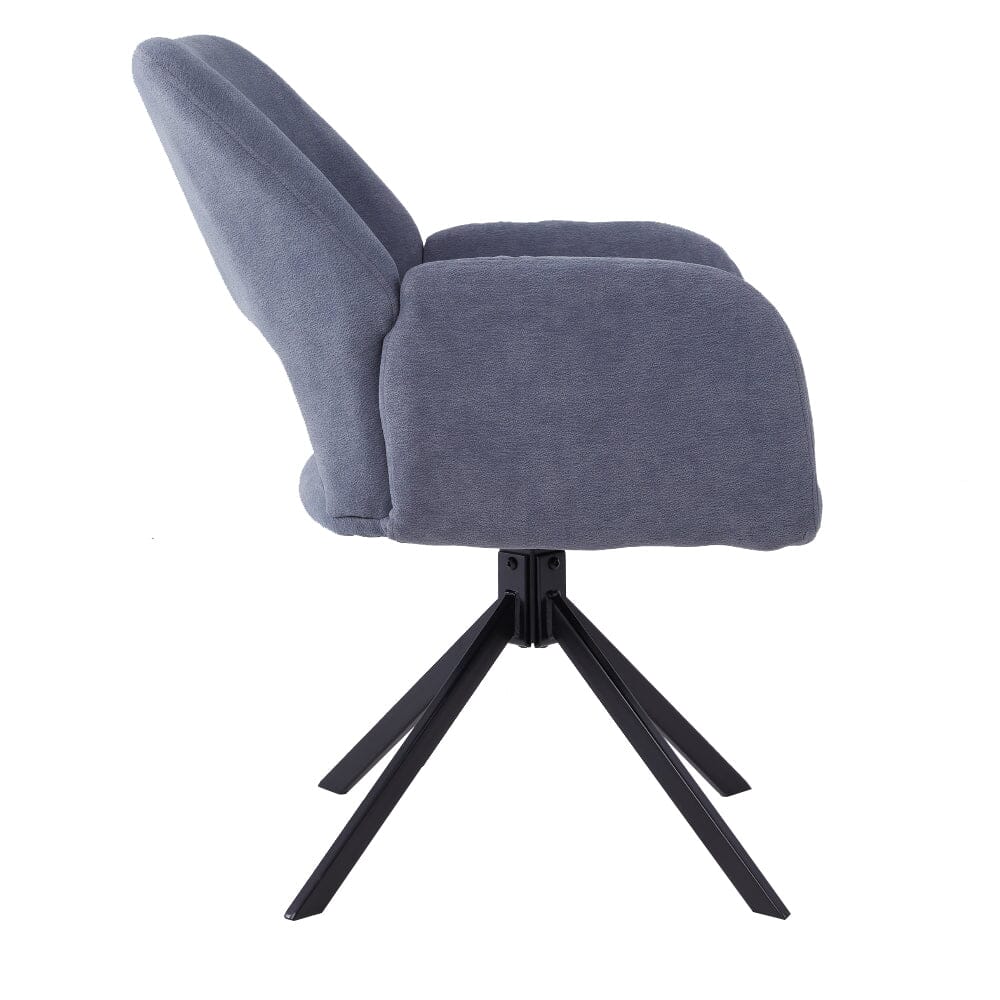 Modern Swivel Accent Chair Collection – Grey Teddy Fleece Living and Home 