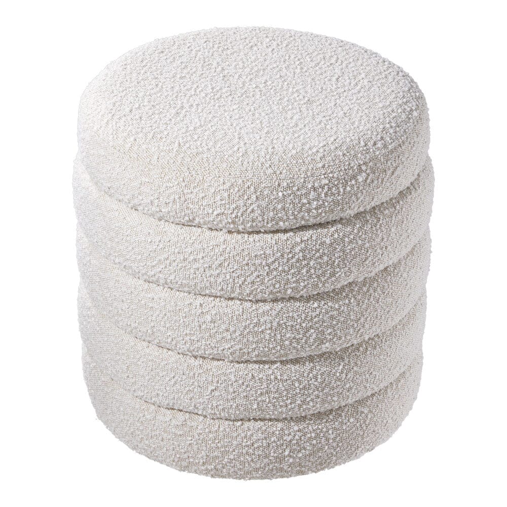 Off-White Wool Storage 5-tier Footstool Living and Home 