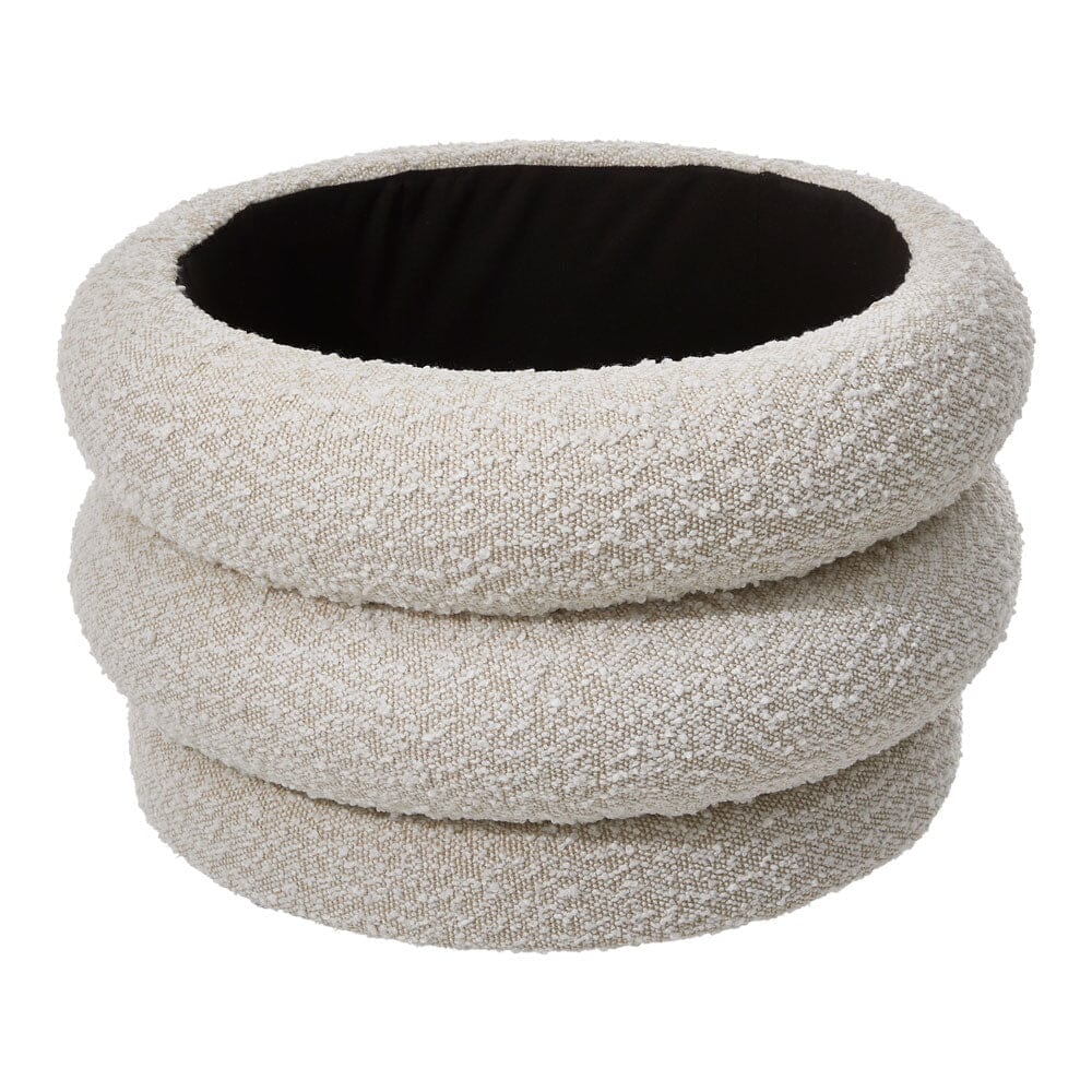 Off-White Teddy Fleece Cake-Shaped Storage Ottoman Living and Home 