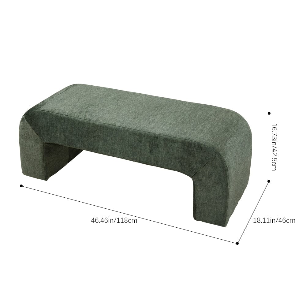 Modern U-Shaped Fabric Bench Collection Living and Home 