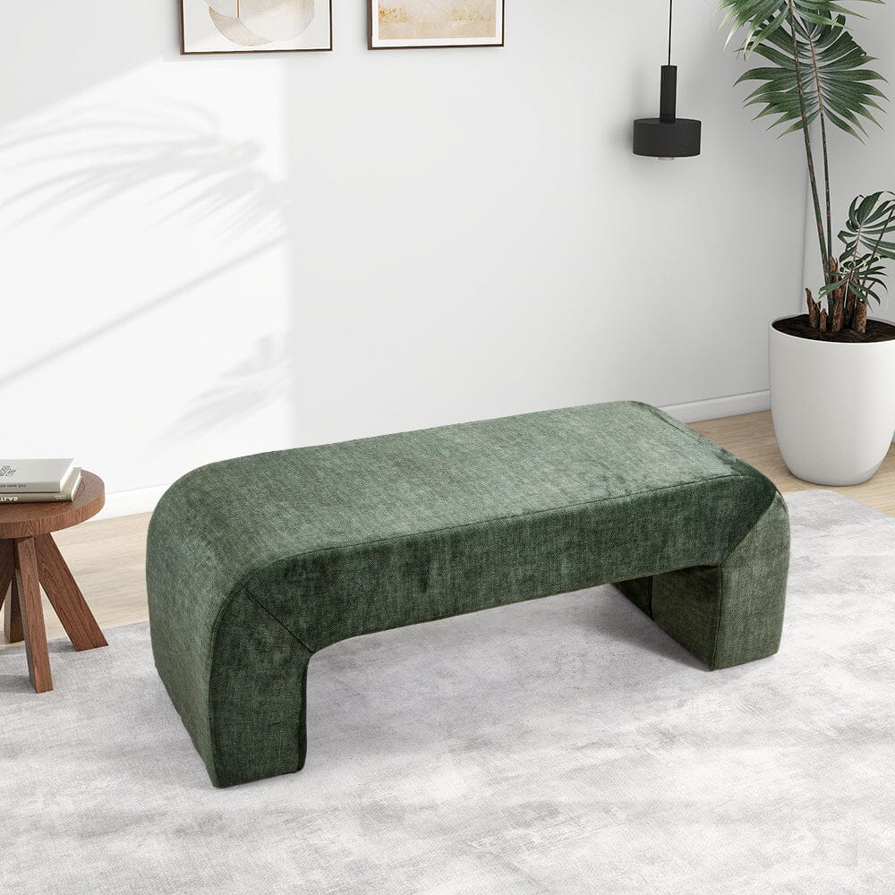 Modern U-Shaped Fabric Bench Collection Living and Home 