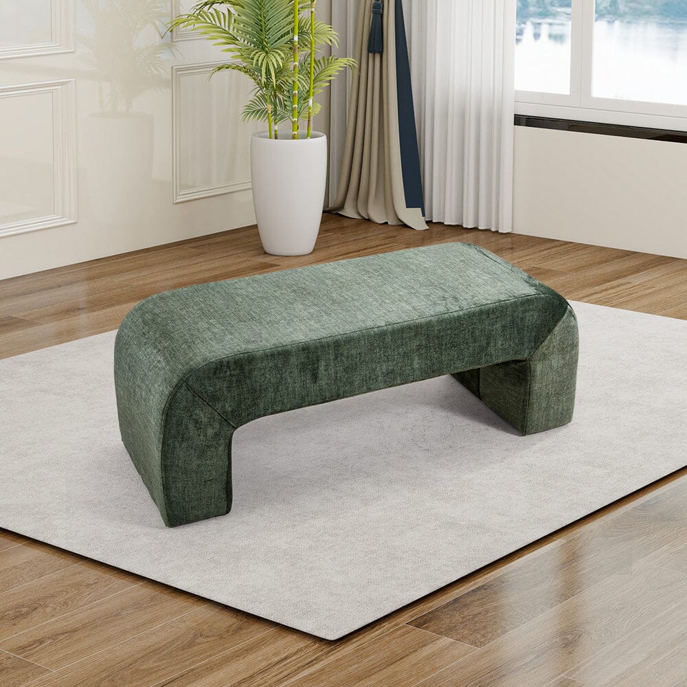 Modern U-Shaped Fabric Bench Collection Living and Home 