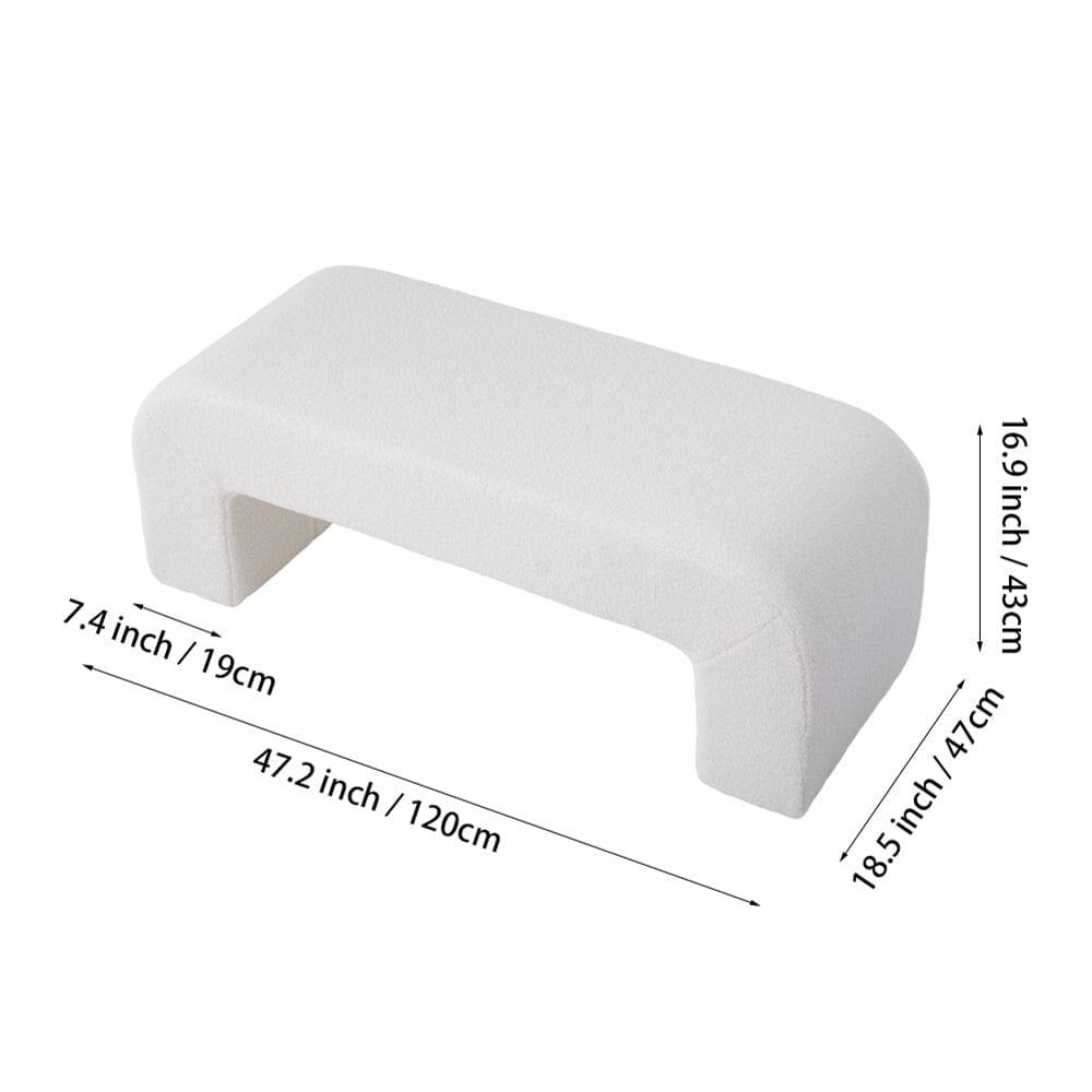 Modern U-Shaped Fabric Bench Collection Living and Home 