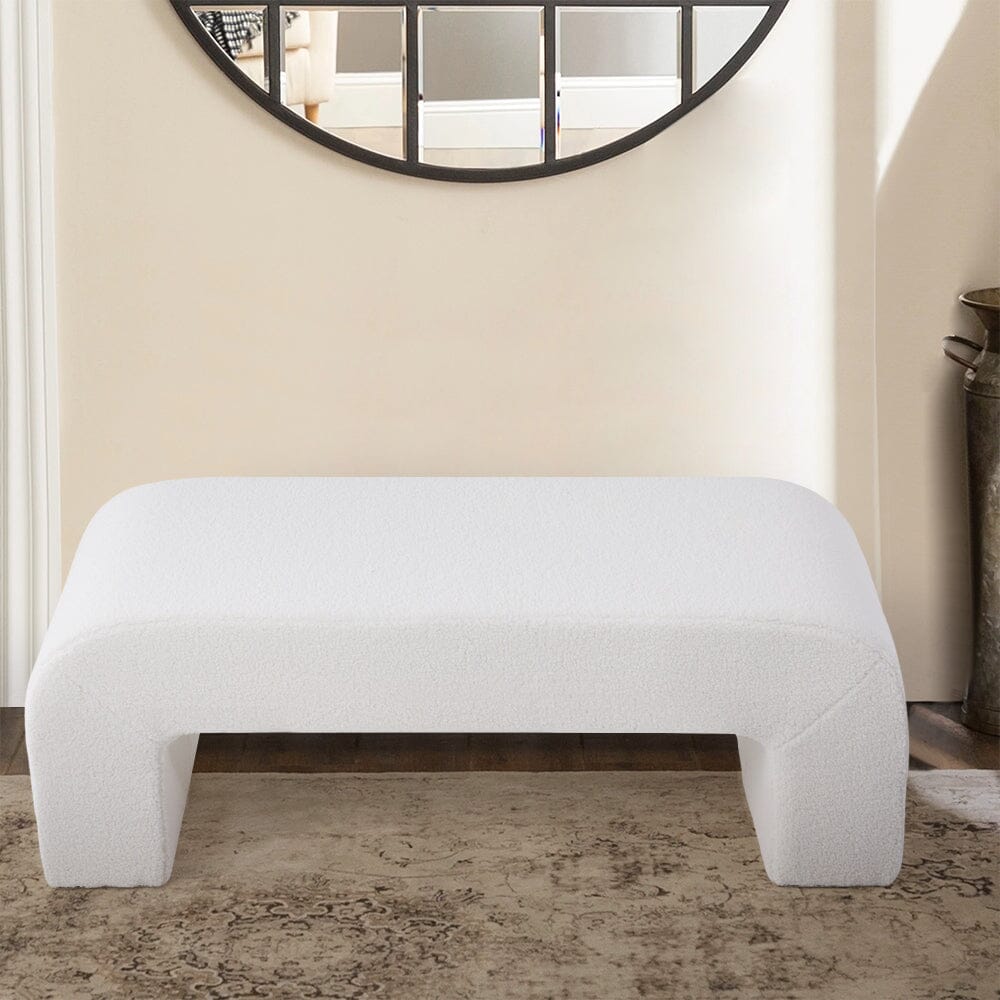 Modern U-Shaped Fabric Bench Collection Living and Home 
