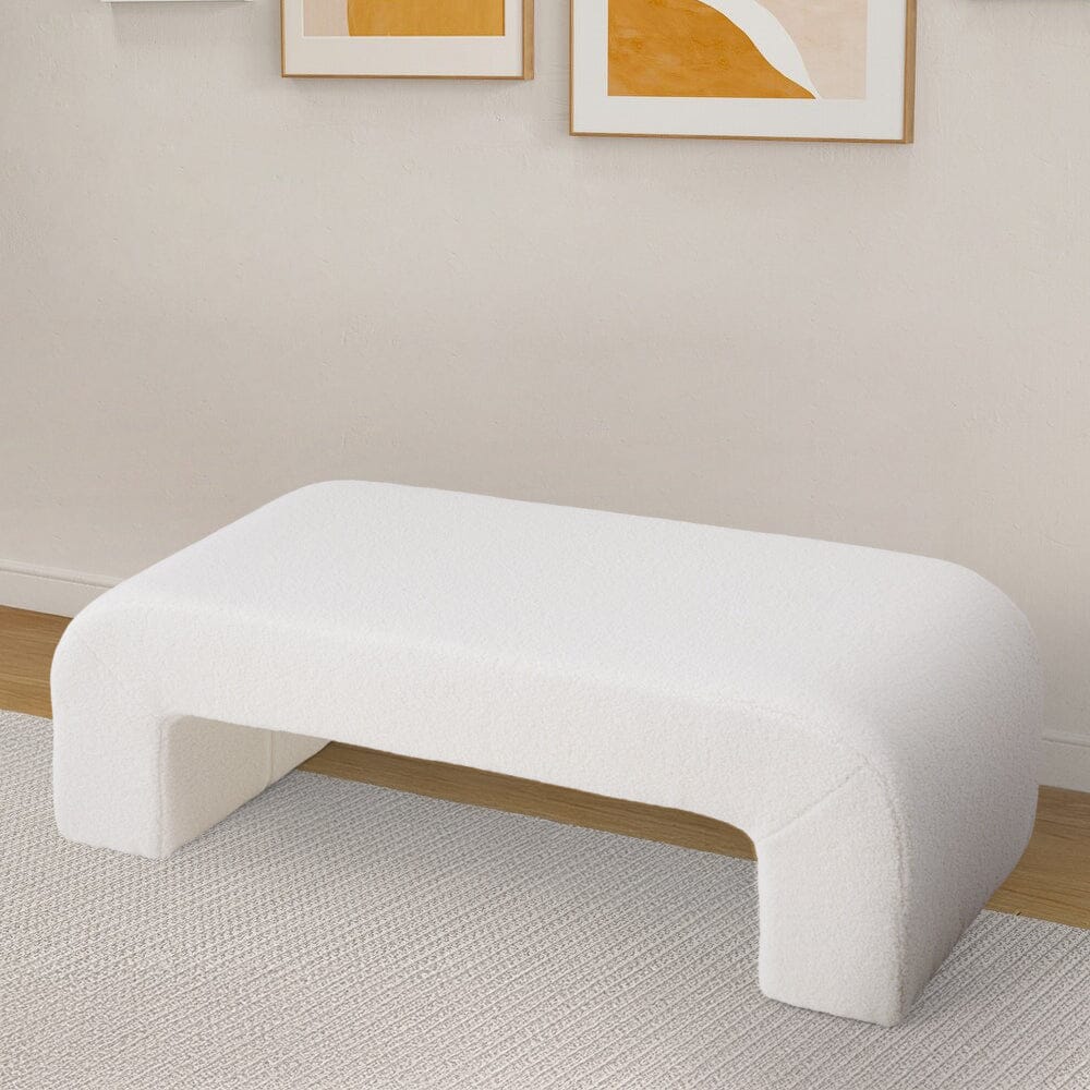 Modern U-Shaped Fabric Bench Collection Living and Home 