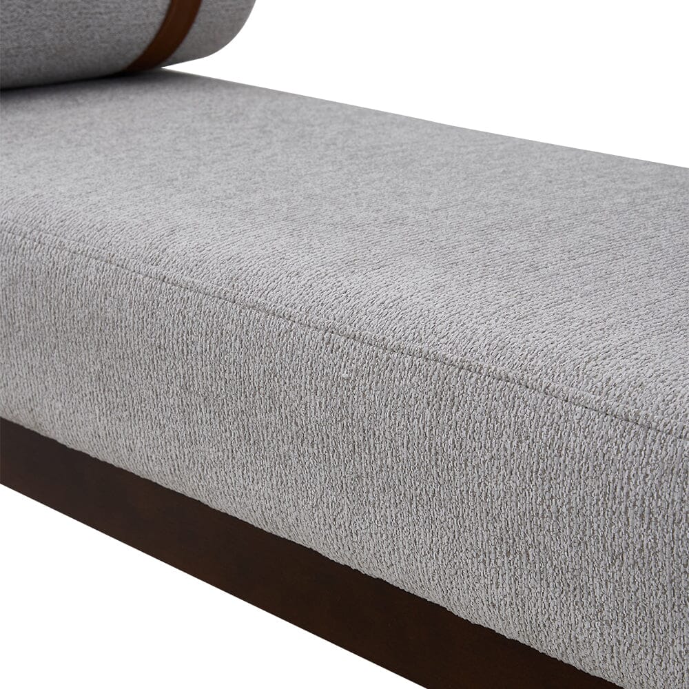 Modern Fabric Bench with Bolster Pillow Living and Home 