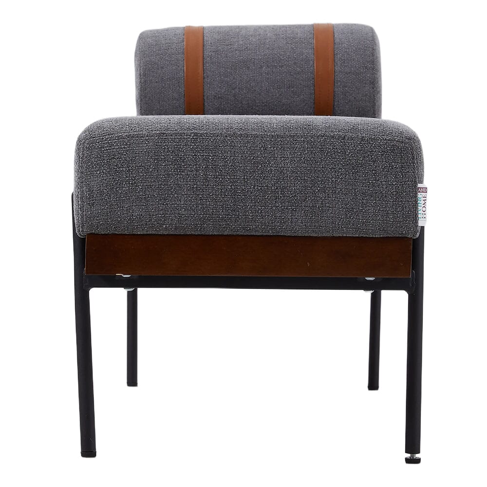 Modern Fabric Bench with Bolster Pillow Living and Home 