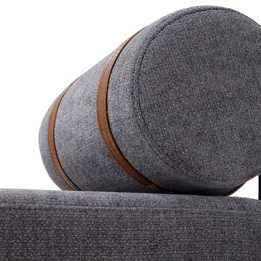 Modern Fabric Bench with Bolster Pillow Living and Home 
