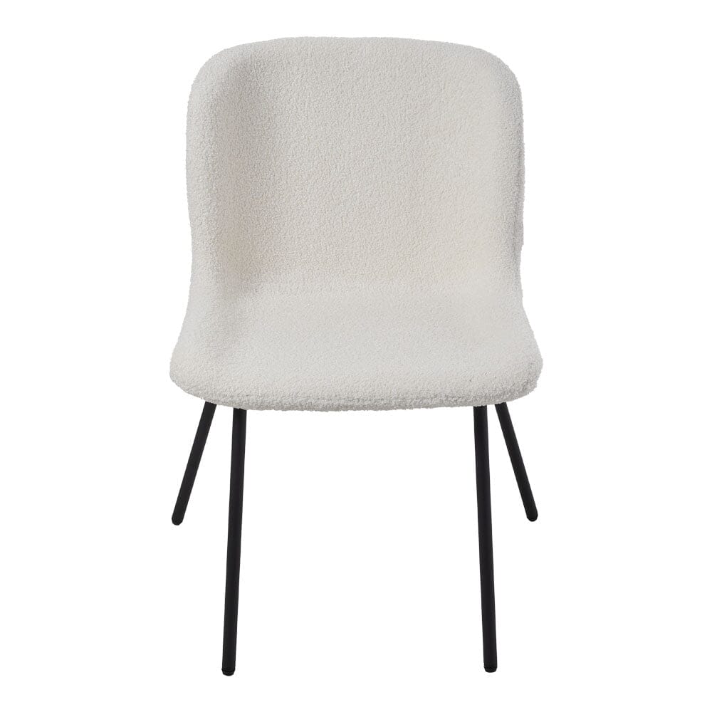 Modern Teddy Fabric Dining Chair with Black Metal Legs Living and Home 
