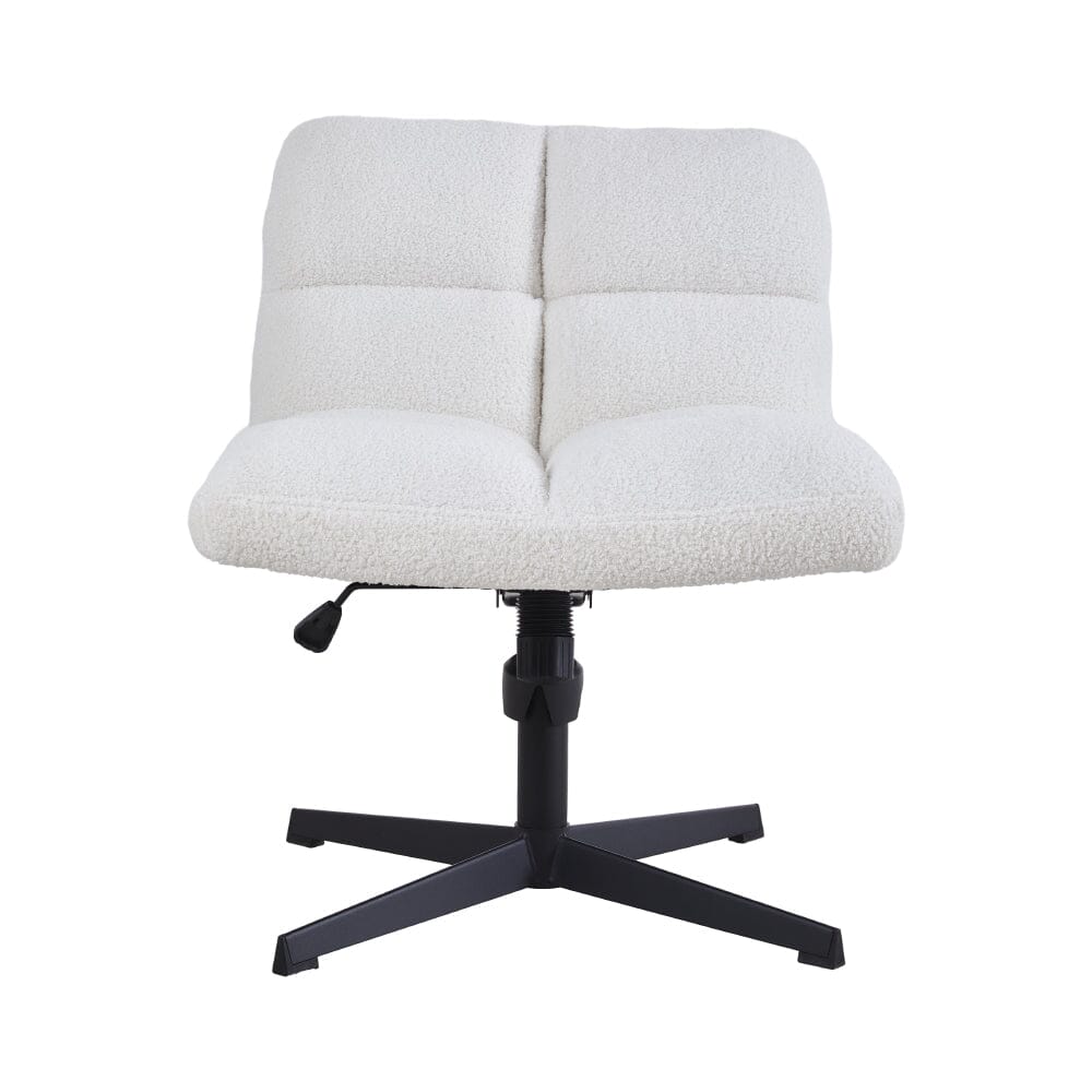 Plush Teddy Bear Fabric Accent Chair in White Living and Home 