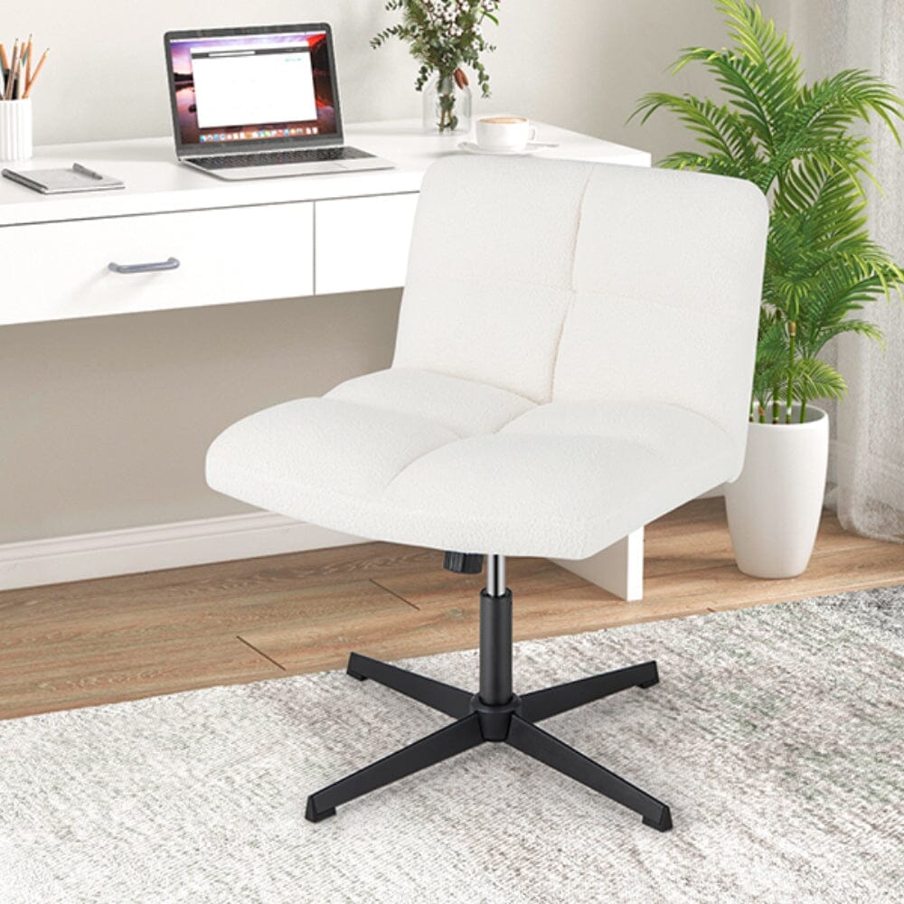 Plush Teddy Bear Fabric Accent Chair in White Living and Home 