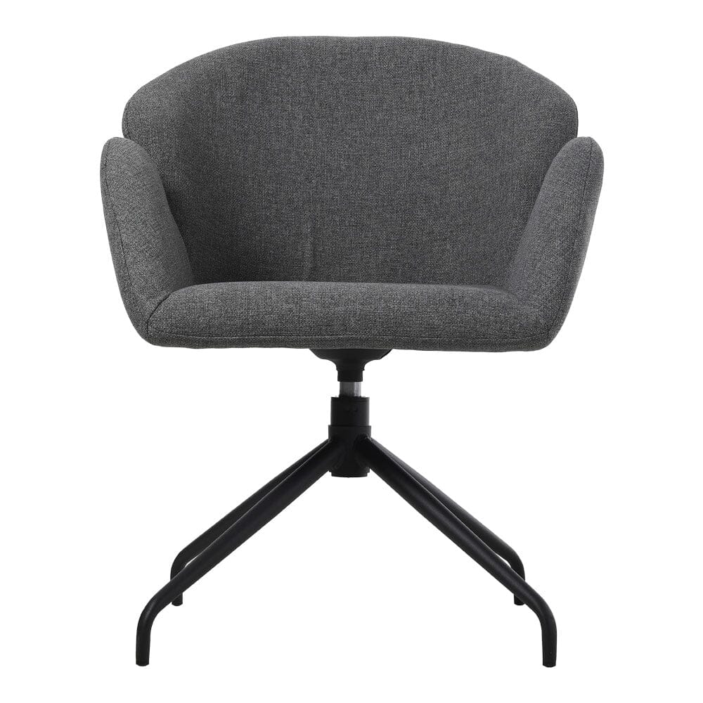 Modern Swivel Accent Chair – Grey Linen Fabric Living and Home 