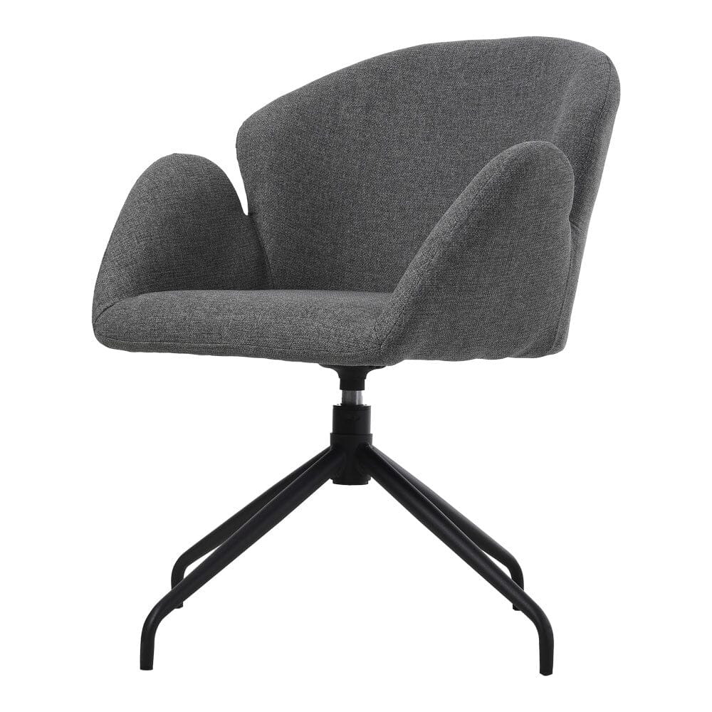 Modern Swivel Accent Chair – Grey Linen Fabric Living and Home 