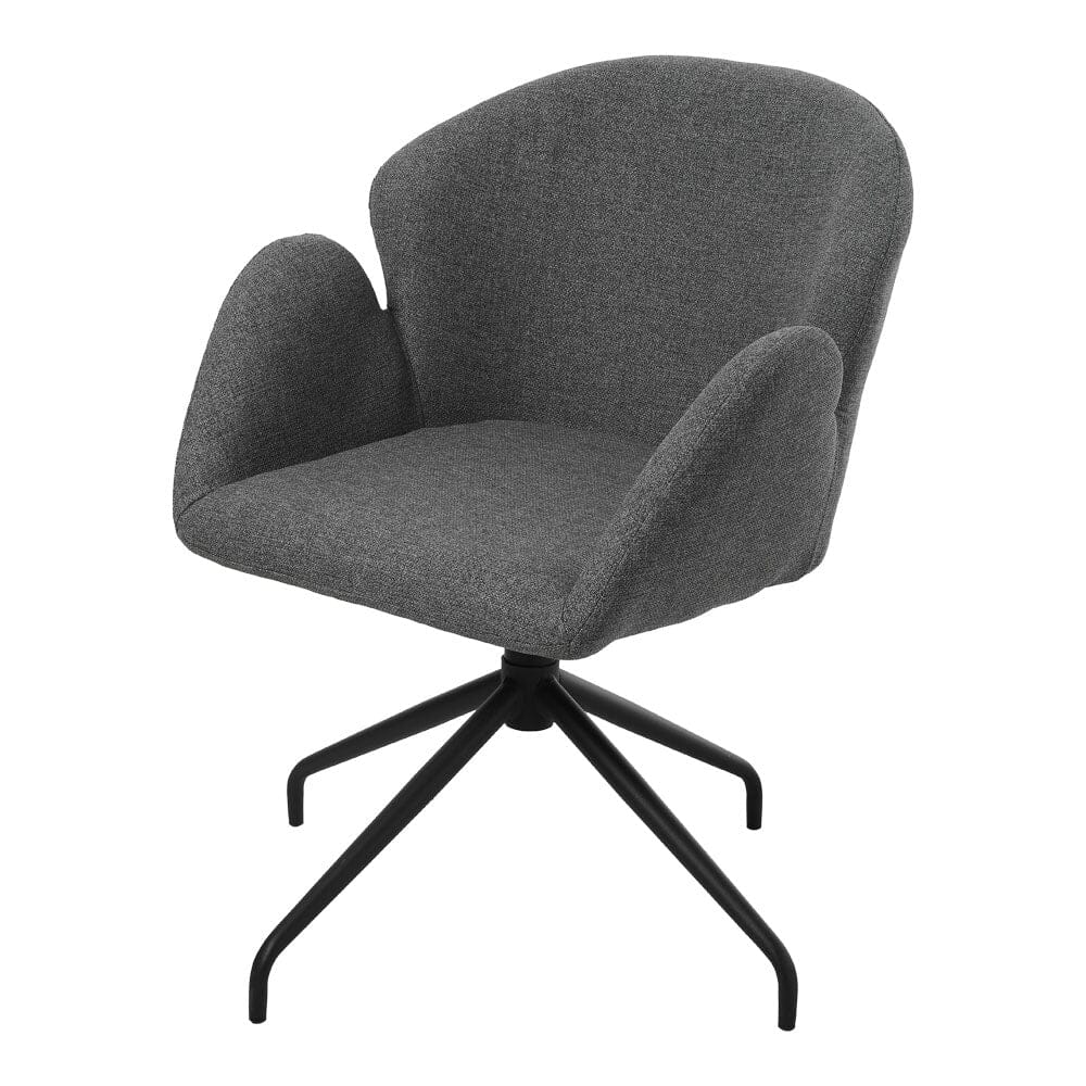 Modern Swivel Accent Chair – Grey Linen Fabric Living and Home 
