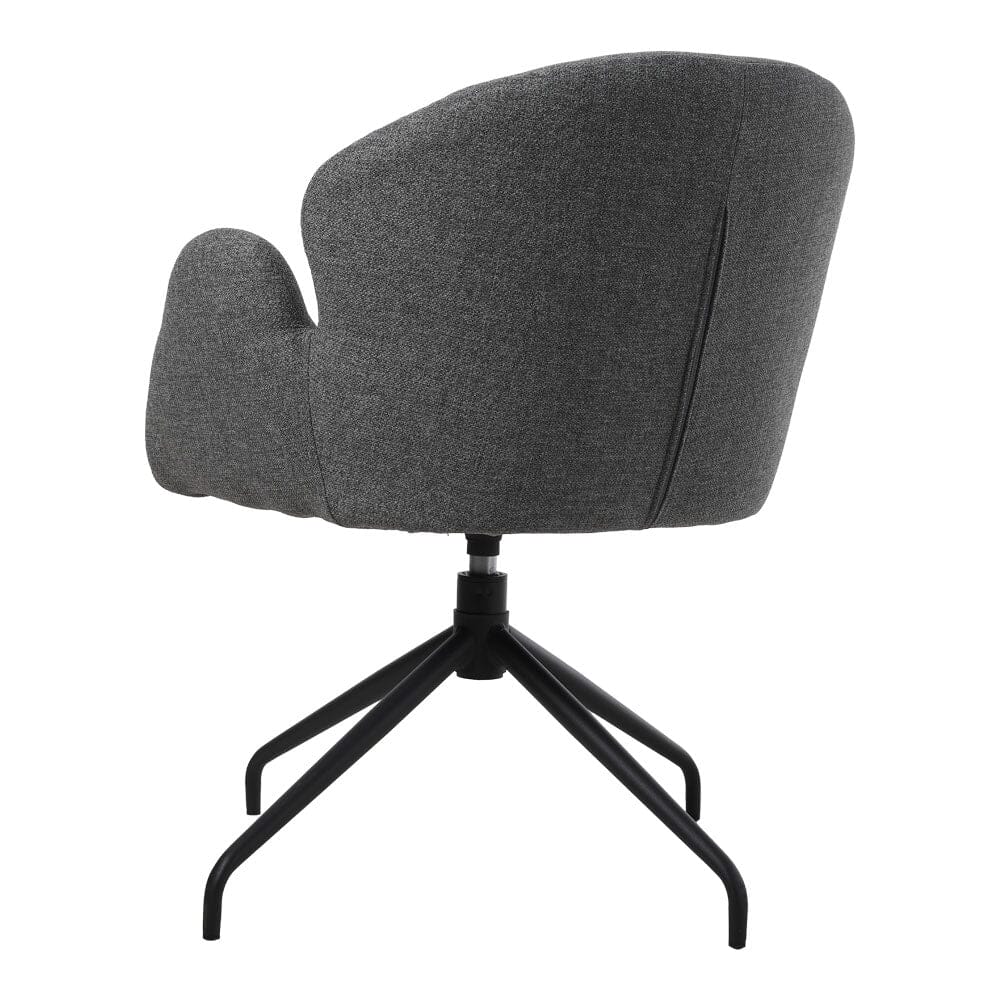 Modern Swivel Accent Chair – Grey Linen Fabric Living and Home 