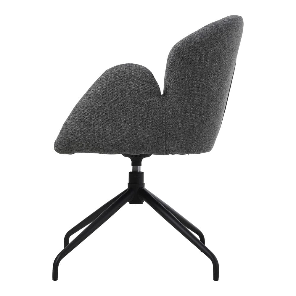 Modern Swivel Accent Chair – Grey Linen Fabric Living and Home 