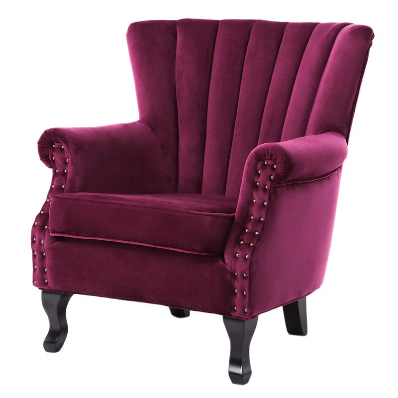 Luxurious Button Armchair with Toss Pillow Armchair Living and Home 