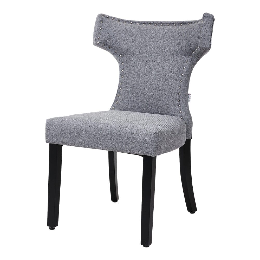 Upholstered Dining Chair with Stud Detail Backrest Living and Home 