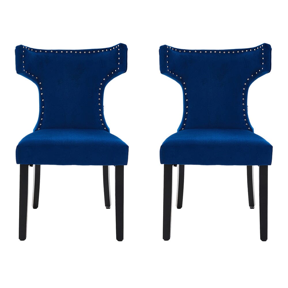 Upholstered Dining Chair with Stud Detail Backrest Living and Home 