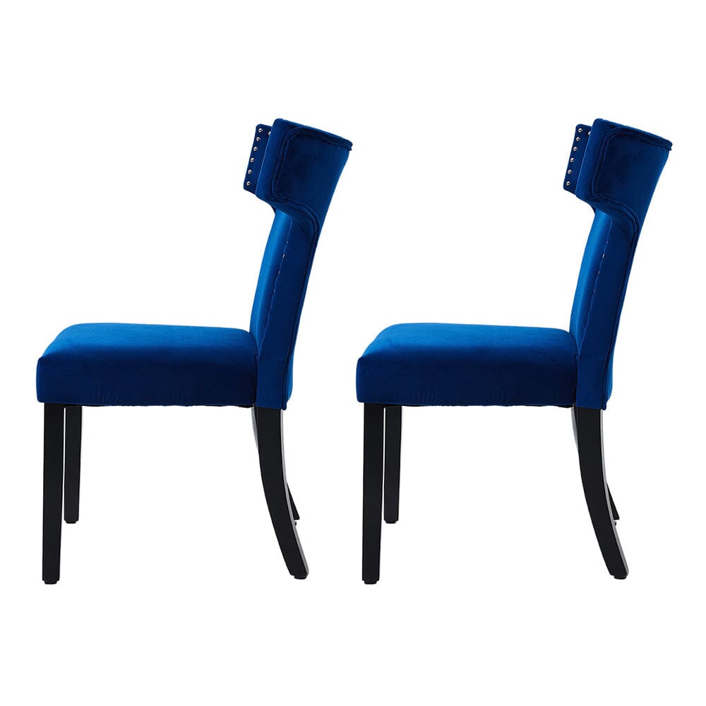 Upholstered Dining Chair with Stud Detail Backrest Living and Home 