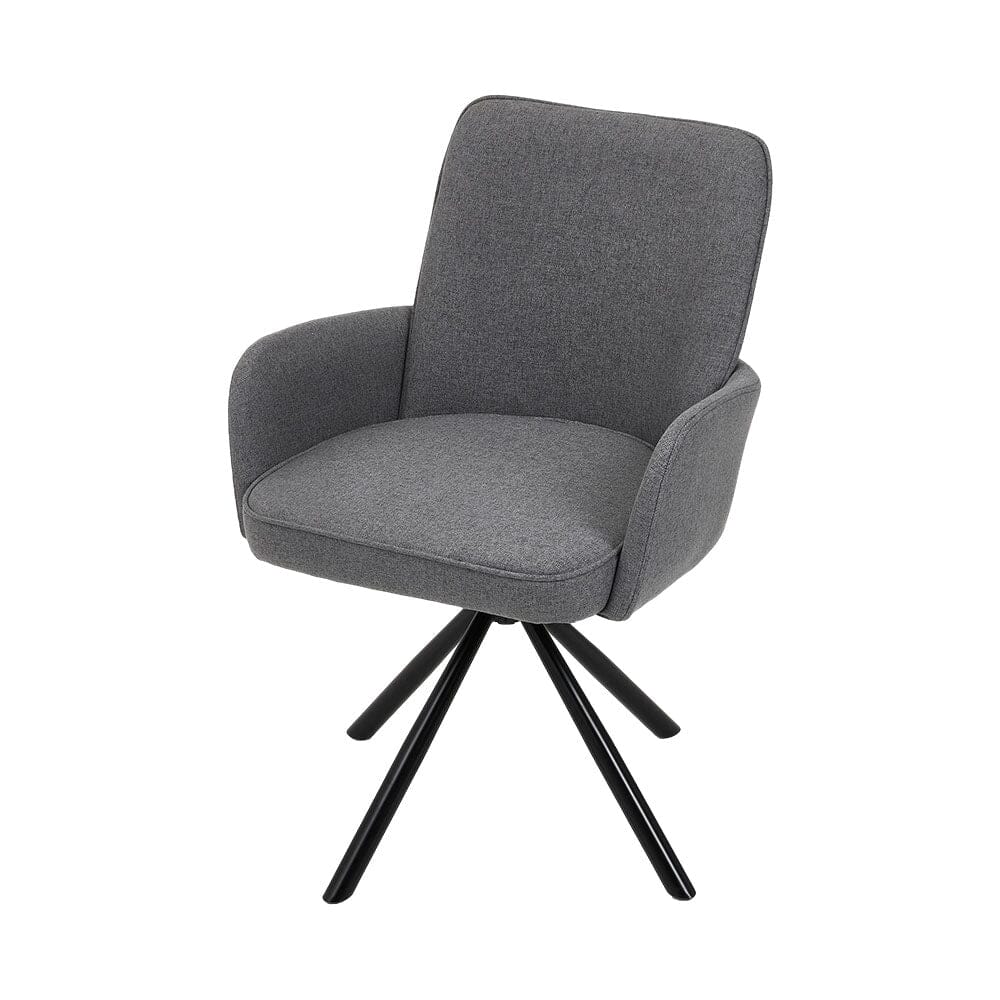 Scandinavian Style Swivel Accent Chair Linen Fabric Living and Home Grey 