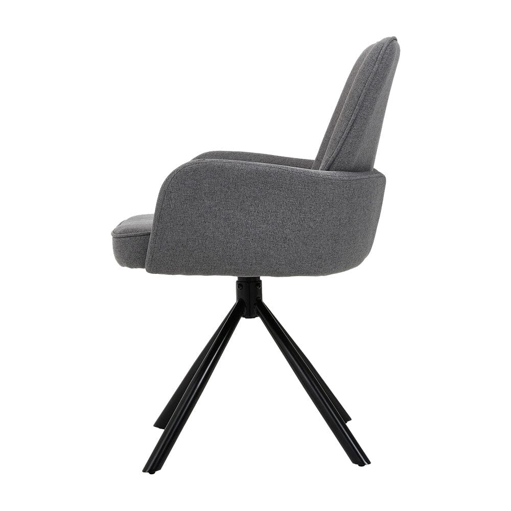 Scandinavian Style Swivel Accent Chair Linen Fabric Living and Home 